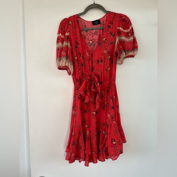 Vici Dresses & Skirts - Vici Red Floral Mini Dress